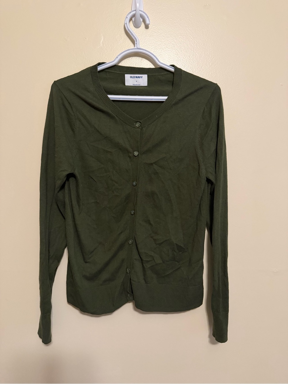 Old Navy Olive Green Button-Front Women's Cardigan